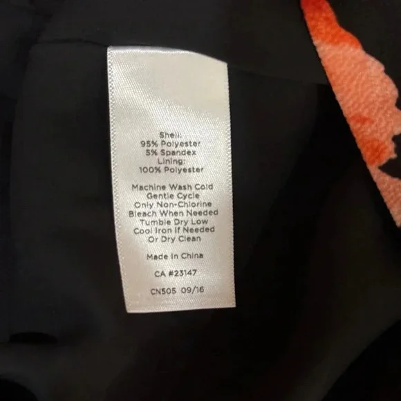 Talbots Black and Floral Print Sleeveless Cowl Neck Dress - Picture 6 of 6